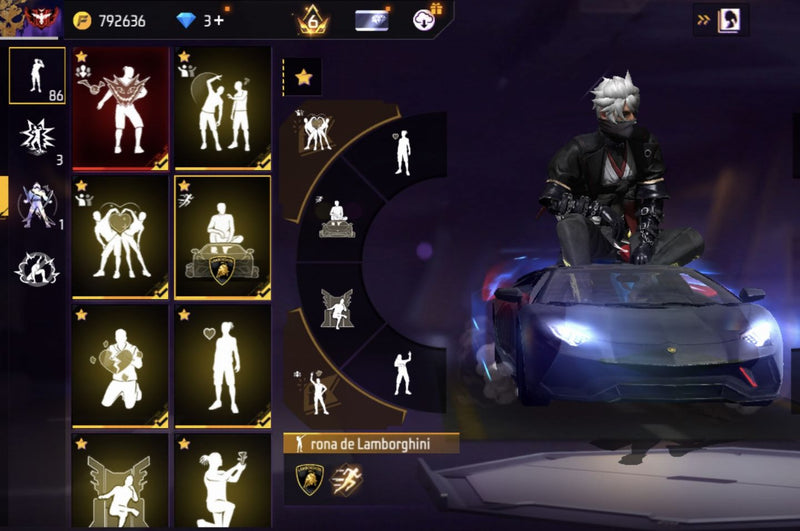 🌌 Conta Free Fire Nível 67 — Sombra Roxa + Entrada da Lamborghini