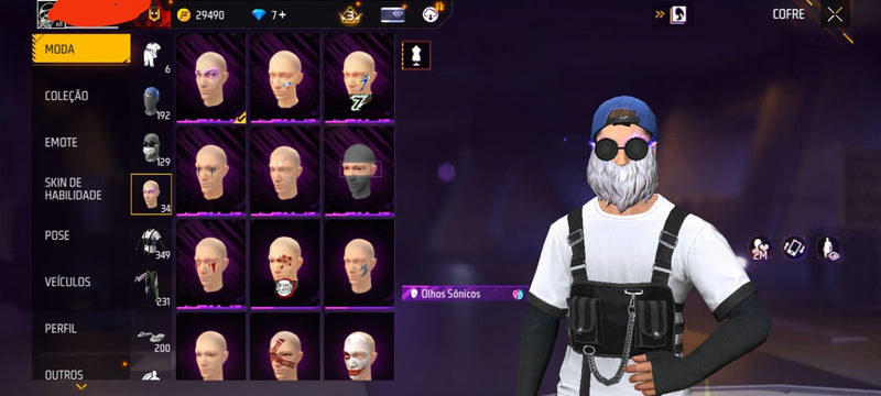 💸 Conta Free Fire Top — Barbinha + Angelical Verde + Mano Max + Naruto