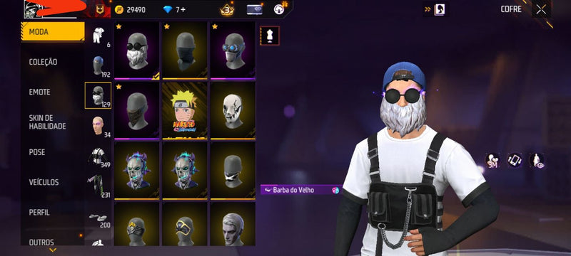 💸 Conta Free Fire Top — Barbinha + Angelical Verde + Mano Max + Naruto