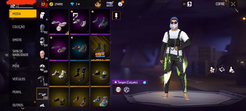 💸 Conta Free Fire Top — Barbinha + Angelical Verde + Mano Max + Naruto