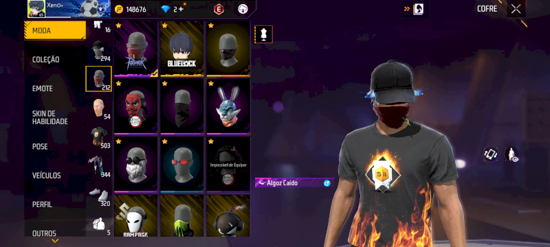 🔥 CONTA UNISSEX FREE FIRE — UM VERDADEIRO SHOW DE RARIDADES! 🔥
