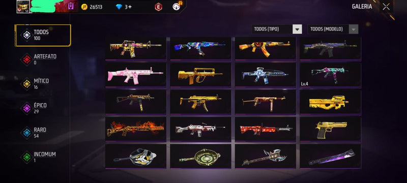🔥 CONTA RARÍSSIMA DE FREE FIRE – DESDE A TEMPORADA 4! SEJA UMA LENDA ENTRE OS VETERANOS! 🔥