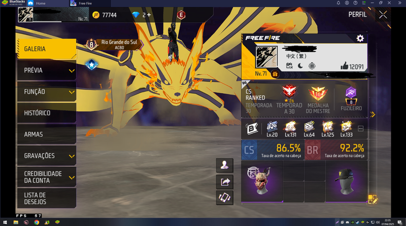 🔥🔥💎 CONTA FREE FIRE RARÍSSIMA – COM 1º E 2º PASSE + 3 ANGELICAIS 💎🔥🔥
