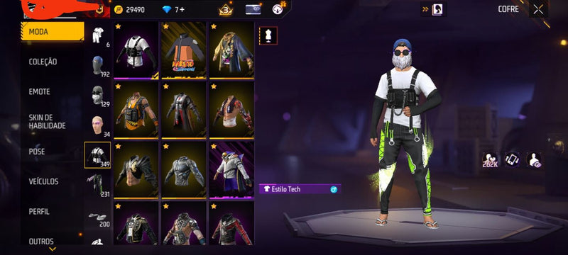 💸 Conta Free Fire Top — Barbinha + Angelical Verde + Mano Max + Naruto