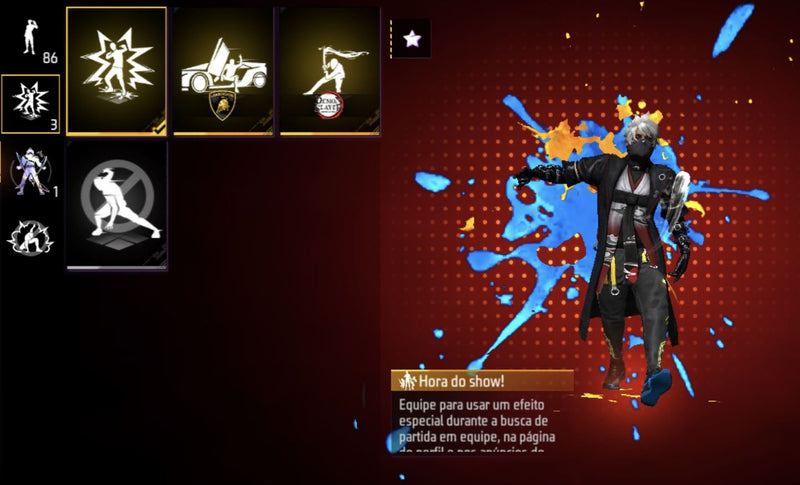 🌌 Conta Free Fire Nível 67 — Sombra Roxa + Entrada da Lamborghini