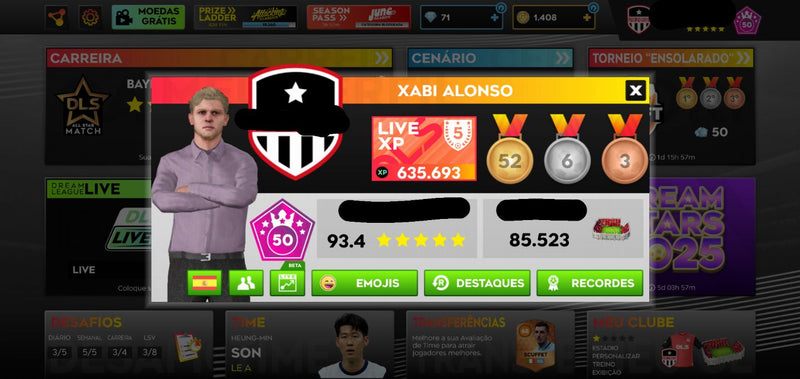 🎮 Conta DLS 25 🔥 | Full Stadium + CT Full + Time 5 Estrelas ⭐ | Conta Pronta pra Login 🫡