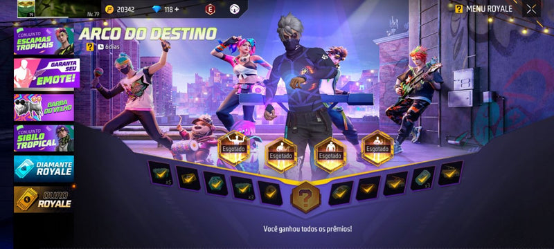 💎🔥💎 Conta FREEFIRE LEVEL 79 muito valiosa passes antigos 4, 5, 6, 7, 8, 9, 10...