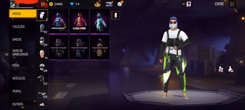 💸 Conta Free Fire Top — Barbinha + Angelical Verde + Mano Max + Naruto